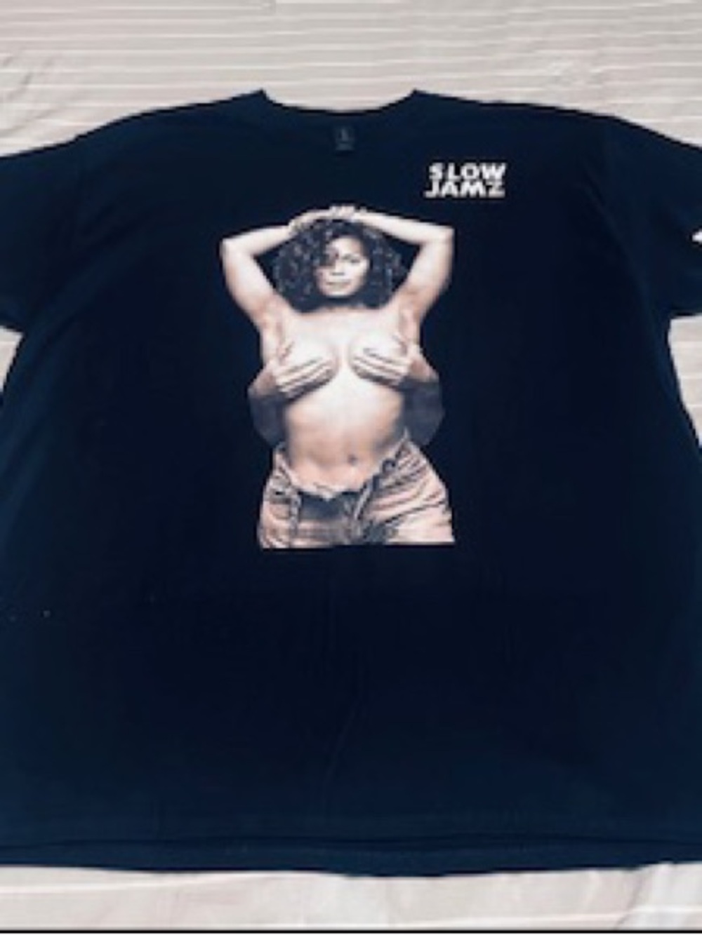 Janet Jackson infamous cover photo tee remix by Slow Jamz